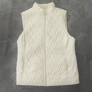 Croft & Barrow Women's Off-White Quilted Vest